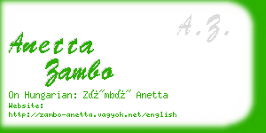anetta zambo business card